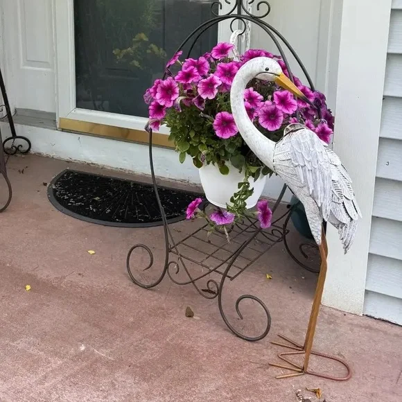 BELAVI Heron Shaped Garden Statue White - Picture 3 of 5